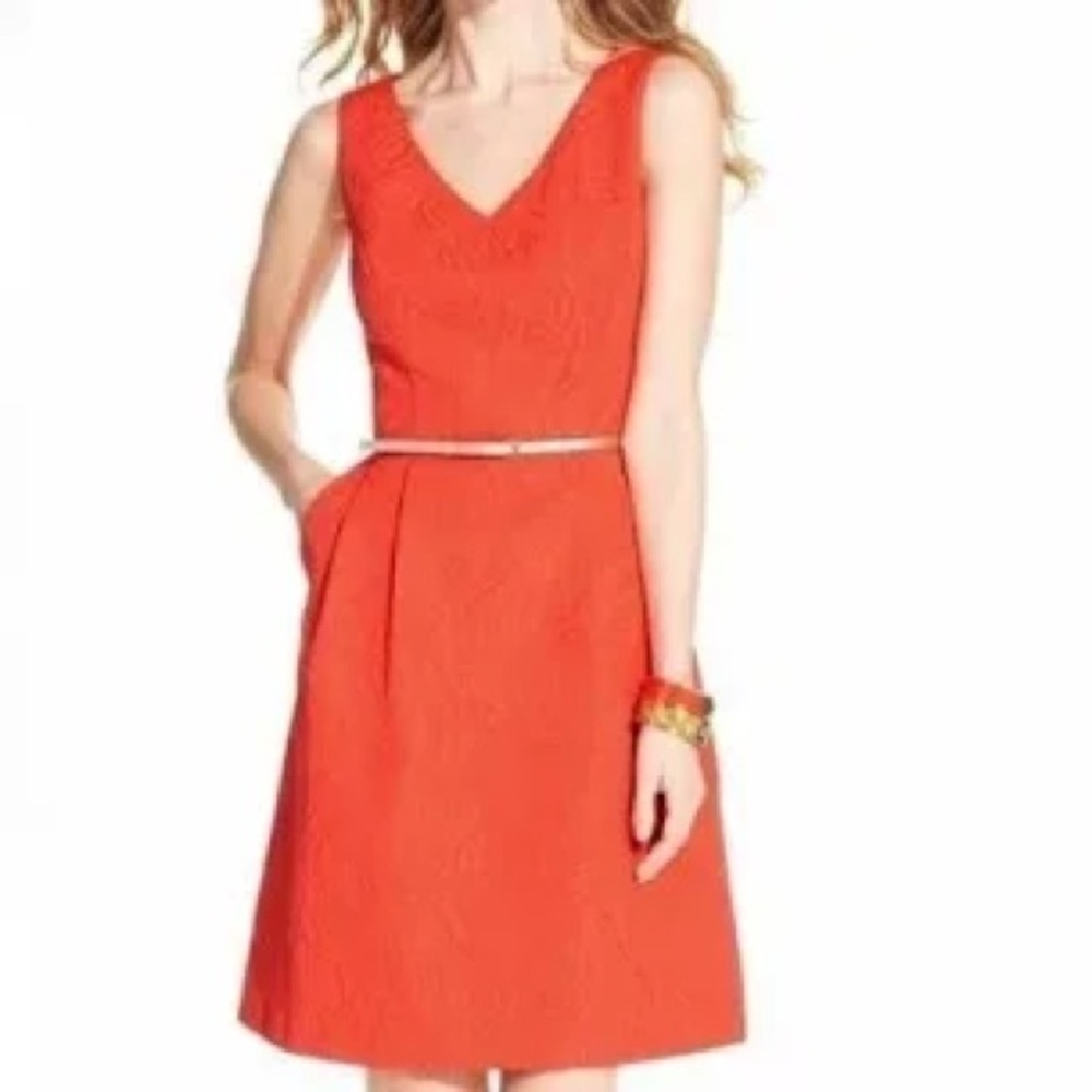 NWT Ellen Tracy Orange Open Back Mini Dress Size 8